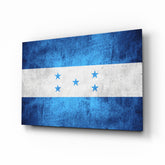 Flag of Honduras Glass Wall Art.